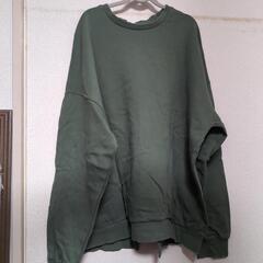 【中古】antiquaグリーンBIGサイズトレーナー