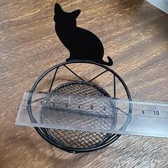 小物入れ②　スチール製　猫柄　中古の画像