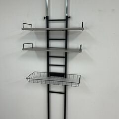 【新品】スリム　つっぱり式　ランドリーラック   (OUTLET)の画像