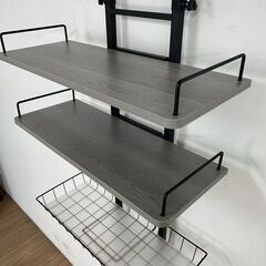 【新品】スリム　つっぱり式　ランドリーラック   (OUTLET)の画像