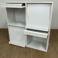 【在庫一掃セール】№5994【新品】4枚ディスプレイラック　フラップ書棚WO(OUTLET)の画像