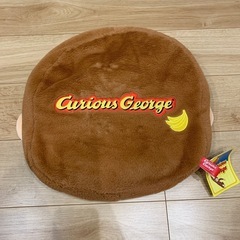 おさるのジョージ　プレミアムフェイスクッションの画像