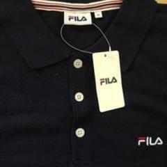 新品タグ付 FILA メンズ ネイビー 半袖ポロシャツ Mの画像