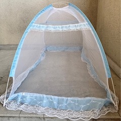 中古◆ベビー蚊帳◆ワンタッチ◆折りたたみ式の画像