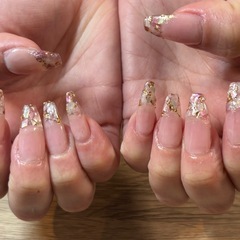 チップ長さだしジェルネイル
