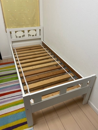 IKEA キッズベッド白 (めりさ) 元山のベッド《キッズ用ベッド》の中古 