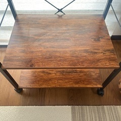 超美品　棚　シェルフ　レンジ台　キャスター付き　高さ調節可能　幅60センチの画像