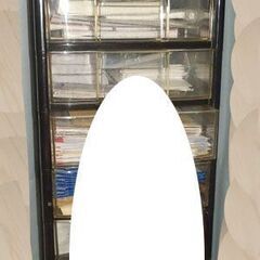 21.クリア チェスト 透明 10段棚 黒　1300円の画像