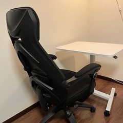 昇降デスク&DEVAISEオフィスチェアの画像