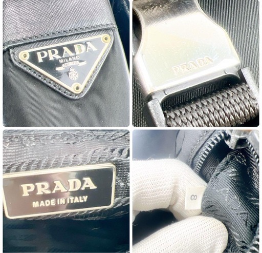 【極美品】 PRADA プラダ ブラック ナイロン ショルダーバッグ