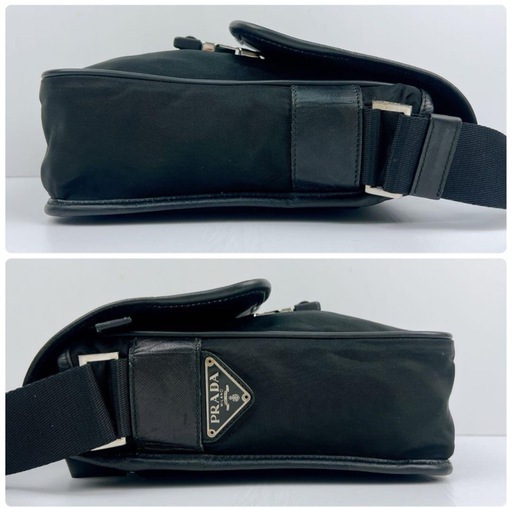 【極美品】 PRADA プラダ ブラック ナイロン ショルダーバッグ