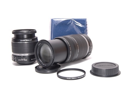 Canon レンズ 標準レンズ 18-55mm 望遠レンズ 55-250mm