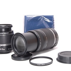 Canon レンズ 標準レンズ 18-55mm 望遠レンズ 55-250mmの画像