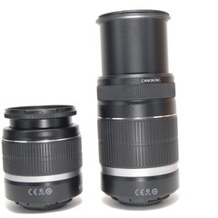 Canon レンズ 標準レンズ 18-55mm 望遠レンズ 55-250mmの画像