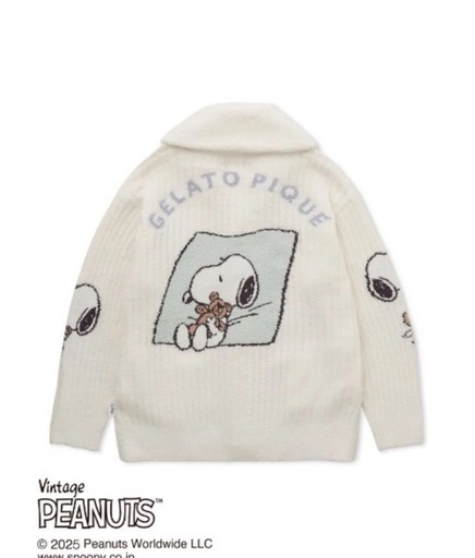 ジェラートピケ 【PEANUTS】【UNISEX】SNOOPY×BEAR ジャガードショール