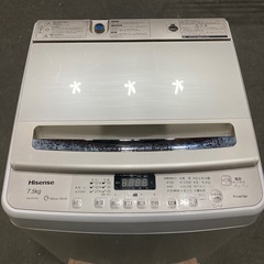 ハイセンス　洗濯機　7.5キロ　HW-DG75A 2017年式の画像
