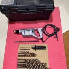 【完動品】東芝電気ドリル＋おまけ付き☆DIYや木材加工に♪の画像