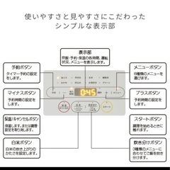 山善5.5合マイコン炊飯器の画像