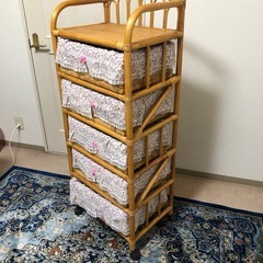 お取引確定⭐︎籐製ランドリーボックス 5段