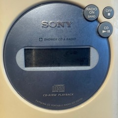 【動作OK外装ジャンク】SONY ICF-CD73V シャワーCD&ラジオ　お風呂ラジオ　　お風呂CD
の画像