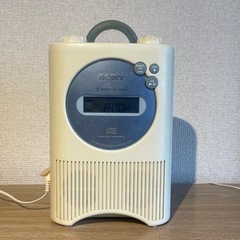 【動作OK外装ジャンク】SONY ICF-CD73V シャワーCD&ラジオ　お風呂ラジオ　　お風呂CD
の画像
