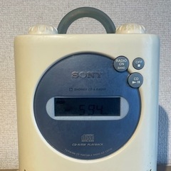 【動作OK外装ジャンク】SONY ICF-CD73V シャワーCD&ラジオ　お風呂ラジオ　　お風呂CD
の画像
