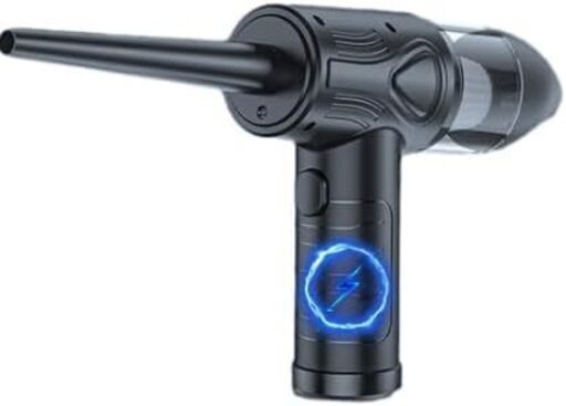 エアダスター 電動 強力 6000mAh 長時間連続使用 3段階風量調整 LEDライト付き 軽量 パソコン/キーボード/洗車/車内/家具掃除/カメラ/落ち葉の吹き飛ばし