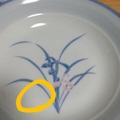 蘭模様の食器7点セット 創作陶器の画像
