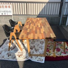 ダイニングテーブルセット★チェア2脚★ベンチシート