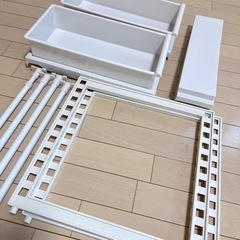 シンク下　収納　ラック　伸縮の画像