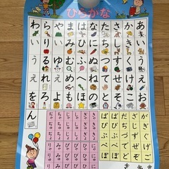 新品☆くもんの学習ポスター  ひらがな