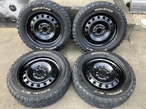 【商談中】ナンカン MUD STAR RADIAL M/T 165/65R14 & 鉄ホイール14インチ タイヤホイール4本セット 中古品