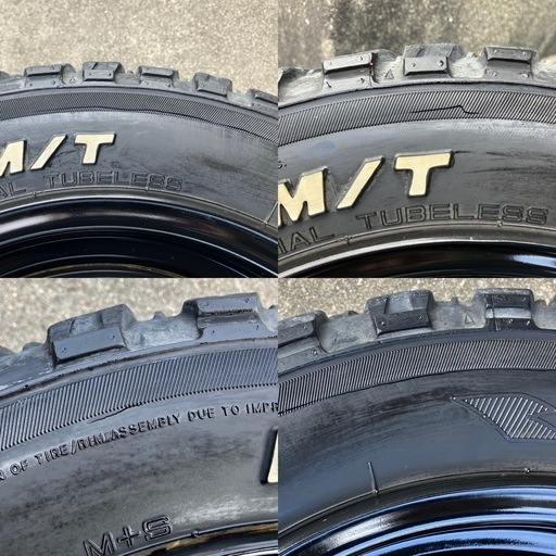 【商談中】ナンカン MUD STAR RADIAL M/T 165/65R14 & 鉄ホイール14インチ タイヤホイール4本セット 中古品