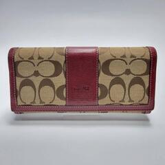 COACH コーチ 長財布 キャンバスレザー 比較的綺麗な商品