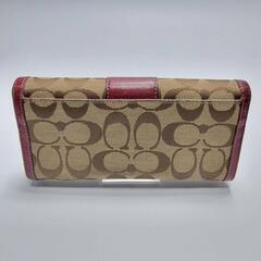 COACH コーチ 長財布 キャンバスレザー 比較的綺麗な商品の画像