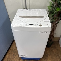 I451 🌈 2021年製の高年式♪ SHARP 洗濯機 （4.5㎏） ⭐ 動作確認済 ⭐ クリーニング済の画像
