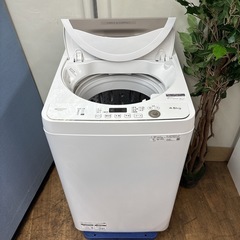 I451 🌈 2021年製の高年式♪ SHARP 洗濯機 （4.5㎏） ⭐ 動作確認済 ⭐ クリーニング済の画像