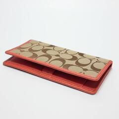 COACH コーチ 財布 お札入れ キャンバスレザー 比較的綺麗な商品の画像