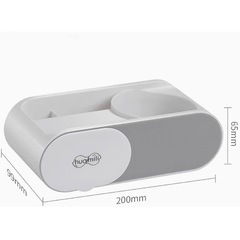 新品✨ドライヤーホルダー 壁掛け 小物収納 穴開け不要 タオルホルダー グレーの画像