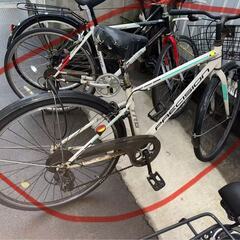 【直取のみ】白い自転車（画像の赤丸内／約3年使用／整備済み・前輪...