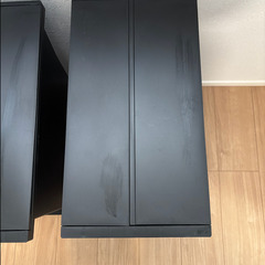 ニトリ両開きゴミ箱45L 高さ56×横幅26×奥行48 ブラックの画像