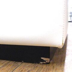 ② L字ソファ 幅150×奥113×高42 ホワイト ソファ ロビー 待合室 白 オフィス ベンチ スツール ロビーベンチ 合皮 札幌市 厚別区の画像