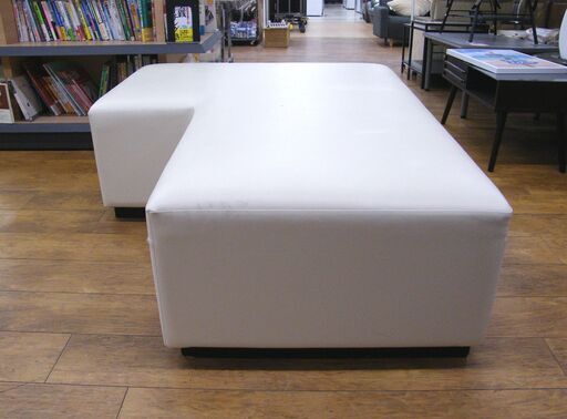 ② L字ソファ 幅150×奥113×高42 ホワイト ソファ ロビー 待合室