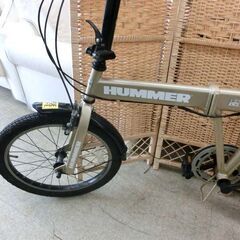 折りたたみ自転車 20インチ ハマー 6段切り替え HUMMER ゴールド