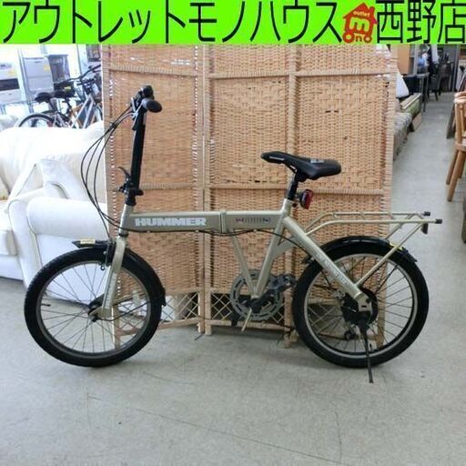 HUMMER　折りたたみ自転車　イエロー　20インチ　6段変速ギア　ジャンク Amazon | HUMMER(ハマー) FDB206FAT-BIKE イエロー 20インチ