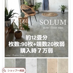 交渉中【約12畳】SOLUM ストーンフロアタイル 90枚