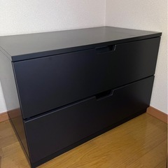 IKEA NORDLI 2段 黒いシェルフ　ドレッサー