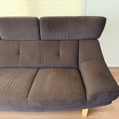 カリモク３人掛けソファ　　uu4603の画像