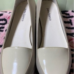 pura bianca パンプス 厚底　白