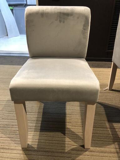 ★ 展示品❗ 4人用ダイニングテーブルセット【定価49,990円】 ［幅140cm］グレーベルベット  ?自社配送時?代引き可?※現金